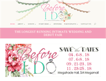 Tablet Screenshot of beforeidobridalfair.com